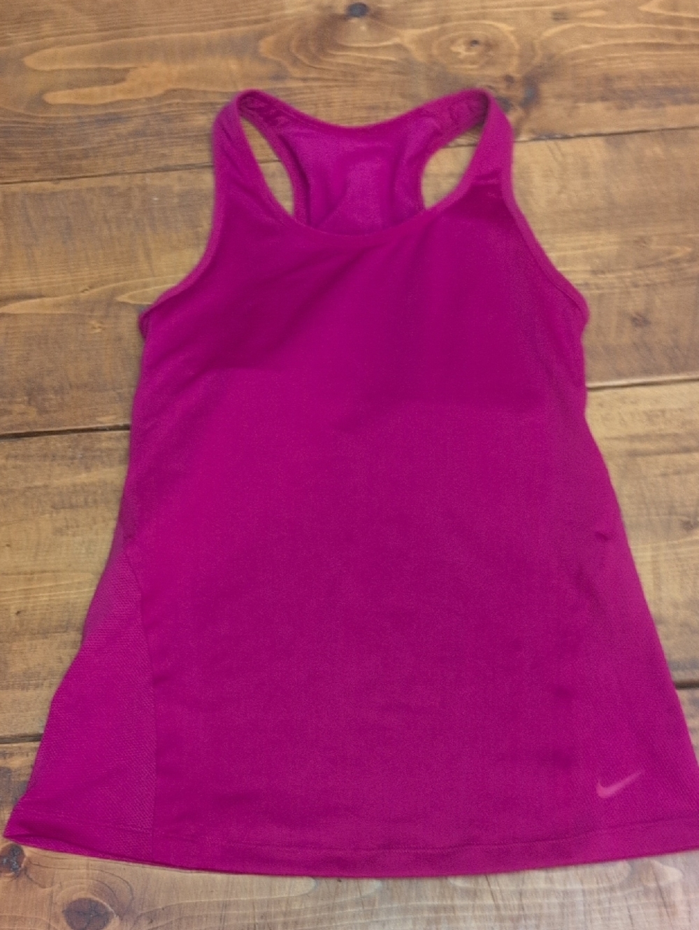 Nike Women's Magenta Racerback Tank Top With Built-in Bra